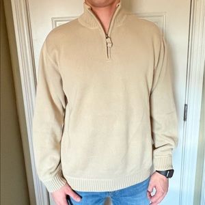 Eddie Bauer Tan Zip Up Sweater